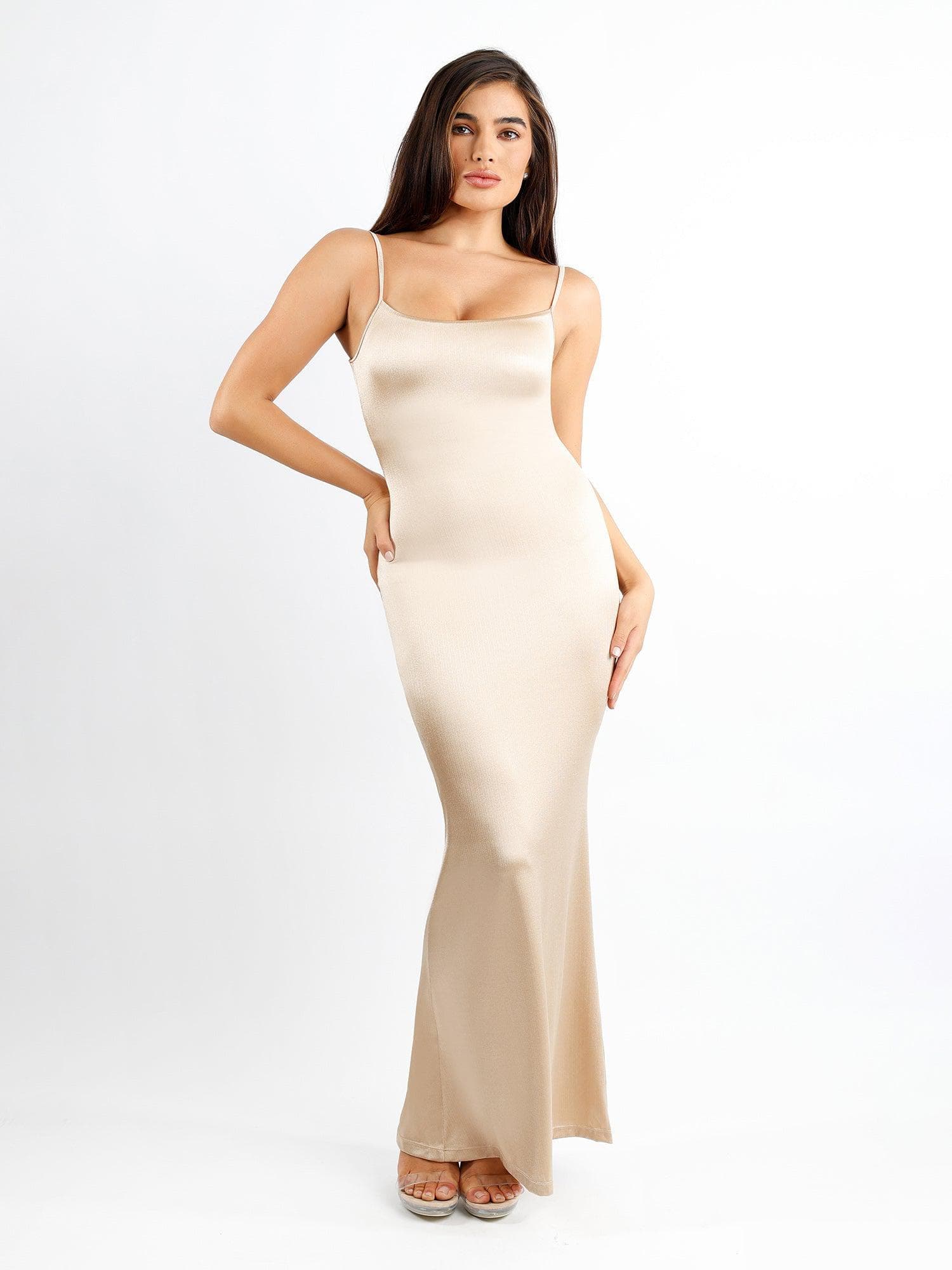 The Shapewear Dress Slip Shine Maxi Popilush®