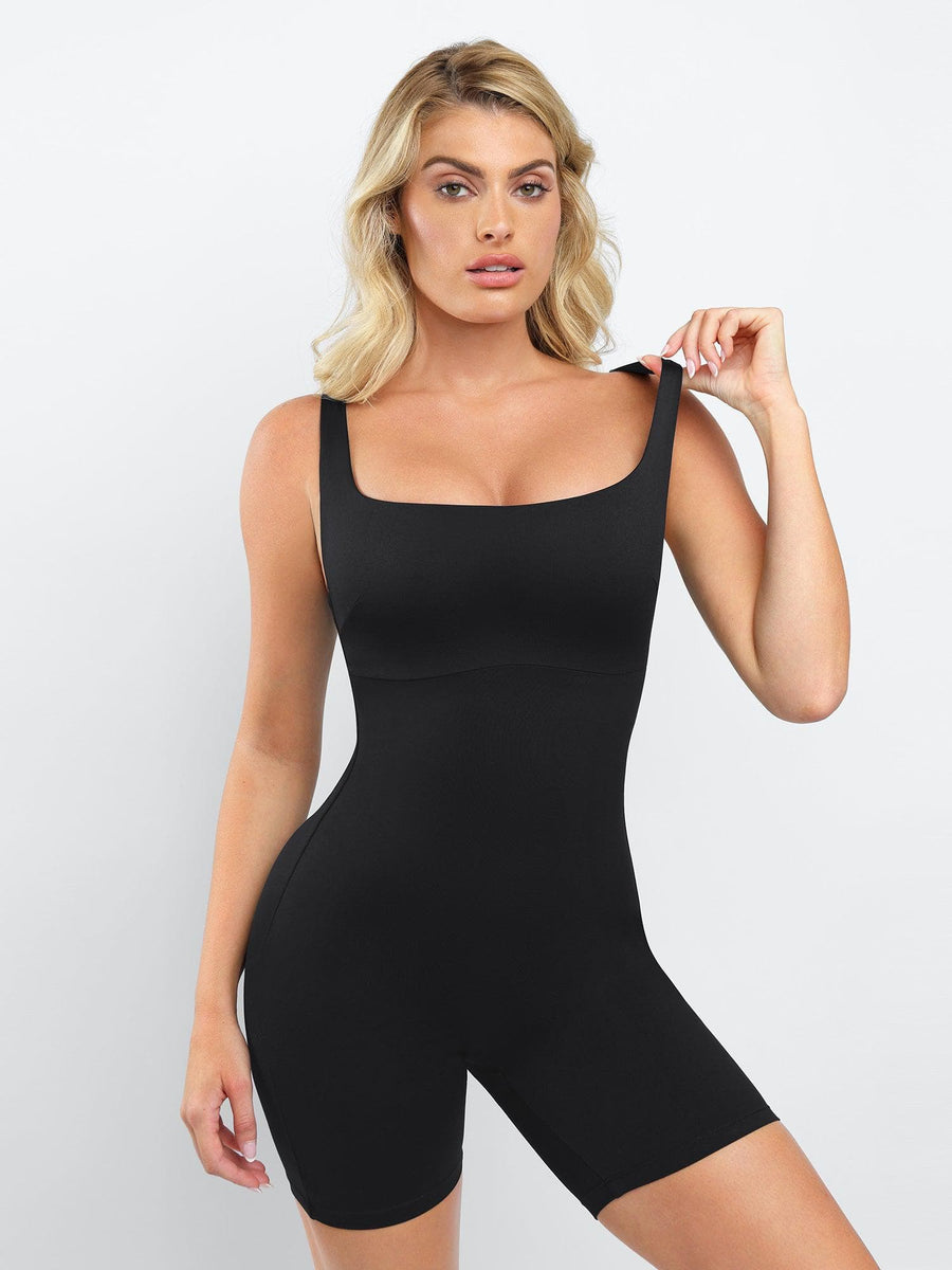 The Shapewear Romper Slimming Workout SquareNeck Thigh