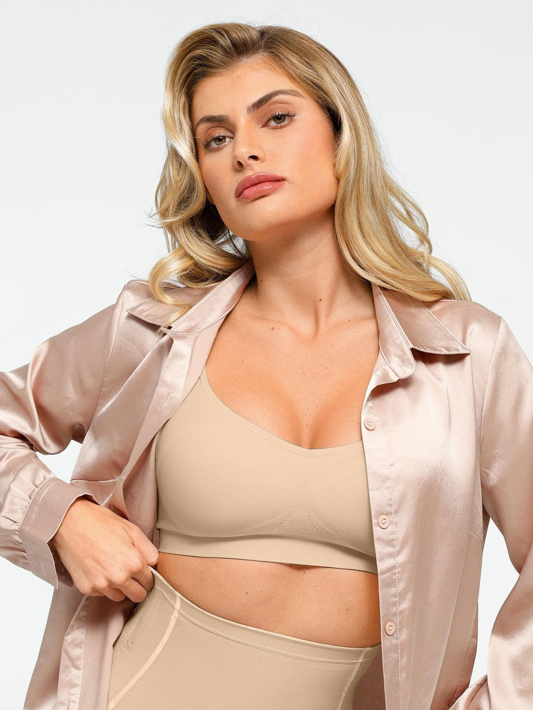 Popilush NY230016  Seamless Wide-Strap Wire-Free Bra