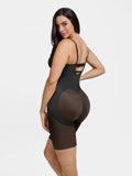 Shapewear Deep V Convertible Strap Mid-Thigh Bodysuit