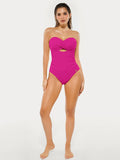 Twist & Shirred Sculpting One-Piece with Removable Straps