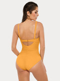Twist & Shirred Sculpting One-Piece with Removable Straps