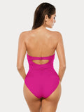 Twist & Shirred Sculpting One-Piece with Removable Straps