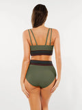 Boho Trim High Waist Tummy Control Bikini Set