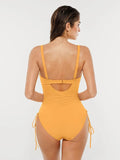 Sculpting Curve Mesh Skirt One-Piece Swimsuit
