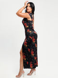 Shapewear Off Shoulder Shine Ruched Sculpting Maxi Dress