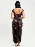 Shapewear Off Shoulder Shine Ruched Sculpting Maxi Dress