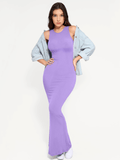 Shapewear Modal Sleeveless Crew Neck Slimming Maxi Dress