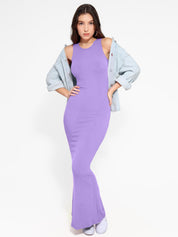 Popilush® Bodycon Summer Dress The Shapewear Dress Crew Neck Sleeveless Maxi