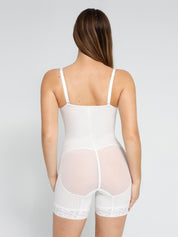 Popilush® Mid-Thigh Body Shaper Jumpsuit The Shapewear Bodysuit Deep-V Neck Tummy Control Shorts