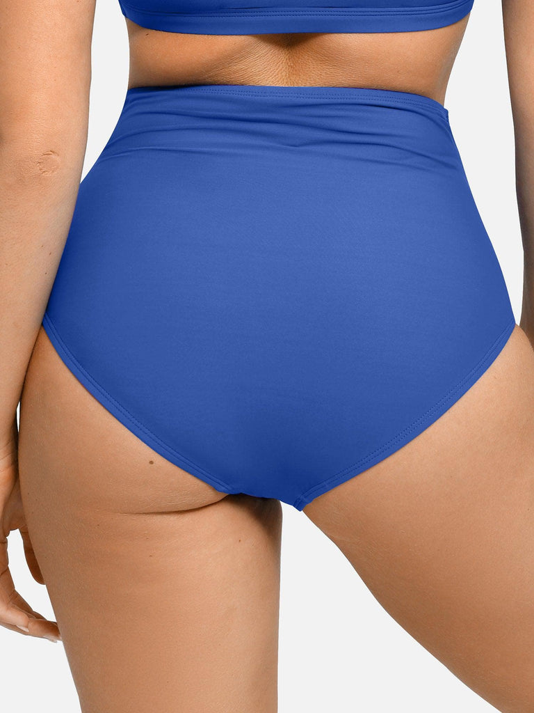 Popilush® Two-piece Swimsuit Ruched High-Waist Bikini Set