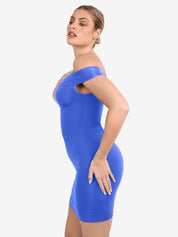 Popilush® Bodycon Summer Dress The Shapewear Dress Crew Neck Sleeveless Midi