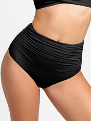 Popilush® Two-piece Swimsuit Ruched High-Waist Bikini Set