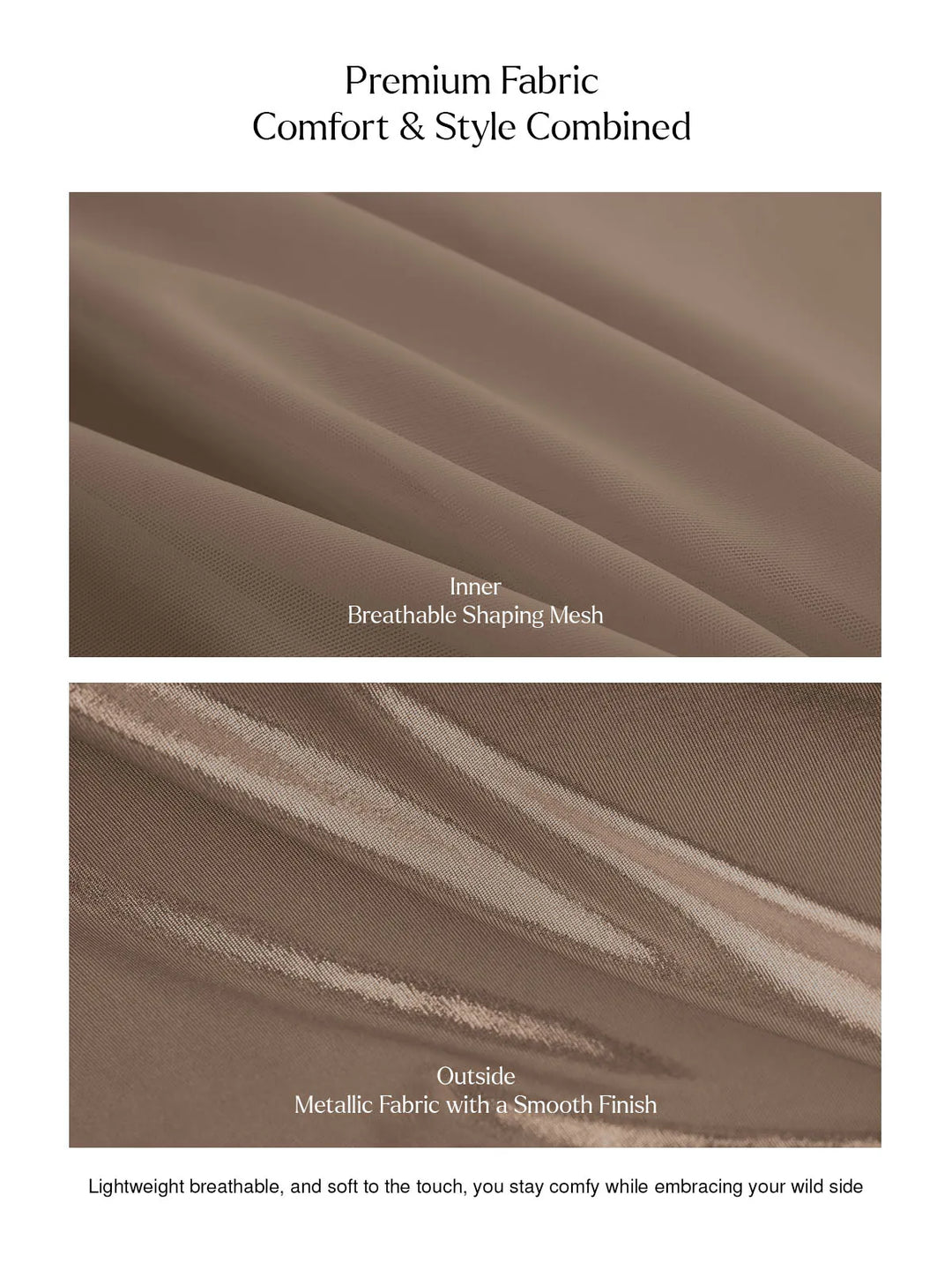 Metallic Cowl Neck Side Ruched Sculpting Midi Dress