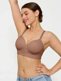 Hide Links Supportive No Underwire Bra Bundle Save -Seamless Wireless Built-in Cups Comfort Smoothing Bra