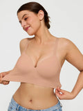 Hide Links Supportive No Underwire Bra Bundle Save -Seamless Wireless Built-in Cups Comfort Smoothing Bra