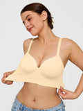 Hide Links Supportive No Underwire Bra Bundle Save -Seamless Wireless Built-in Cups Comfort Smoothing Bra
