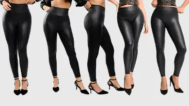 Buy Women Black Leather Pants/ High Waisted Leather Leggings for Women/  Black Leggings for Women Online in India 