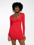 Smiling woman in Popilush® Redtag Thermal Mini Dress