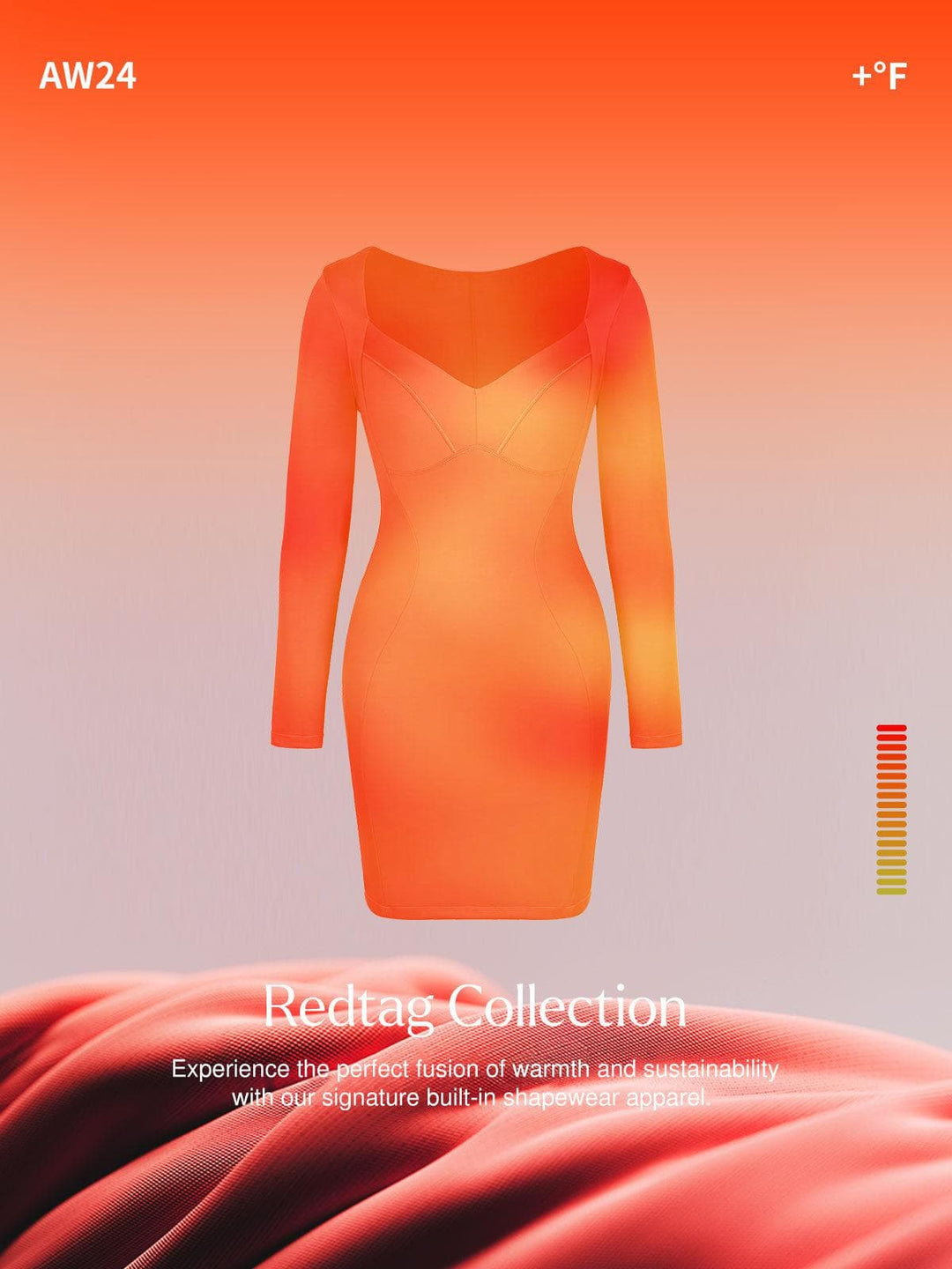 Thermal Shapewear Sweetheart Mini Dress | Long Sleeve - Popilush Thermal Shapewear Sweetheart Mini Dress | Long Sleeve - Popilush