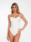 Ivory corset bodysuit by Popilush®, ideal for shaping an hourglass figure.