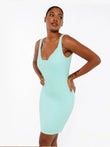 Stylish teal cami mini dress by Popilush®, perfect for confidence.
