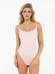 New arrivals Shapewear Modal Strappy Lace Trim Sculpting Henley Bodysuit