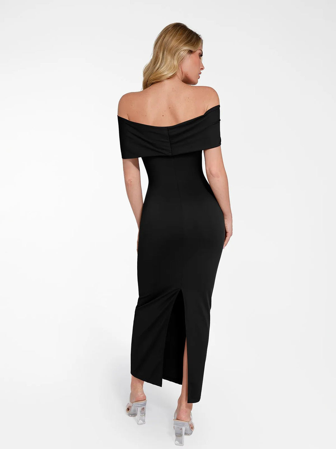 Shapewear Off-the-Shoulder Slim Column Maxi Dress – Popilush®