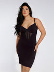 Shapewear midi dress with mesh from Popilush®, a flattering and supportive design.