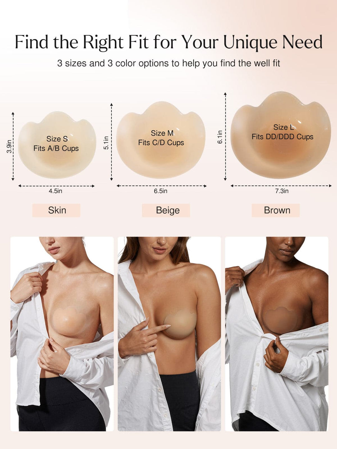 180 Lift Silicone Pasties | Invisible Nipple Covers - Popilush 180 Lift Silicone Pasties | Invisible Nipple Covers - Popilush