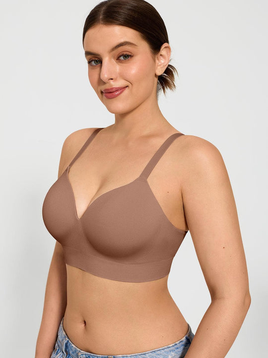 Popilush® Supportive No Underwire Bra 2-Pack ContourLift™ Seamless Wireless Shaping Push Up Bra Bundle