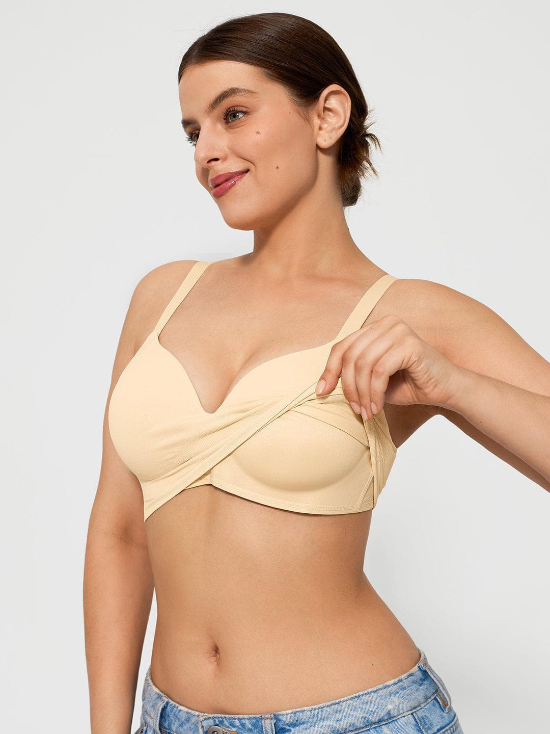 Popilush® Supportive No Underwire Bra 2-Pack ContourLift™ Seamless Wireless Shaping Push Up Bra Bundle