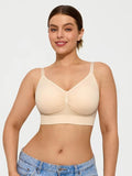 Popilush® Supportive No Underwire Bra 2-Pack Seamless Comfort Removable Pad Everyday Bra Bundle