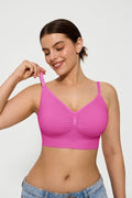 Popilush® Supportive No Underwire Bra 2-Pack Seamless Comfort Removable Pad Everyday Bra Bundle