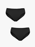 Popilush® Black + Black / XS 2-Pack SoftForm Low-Rise Brief Bundle