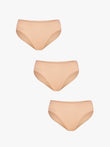 3-pack seamless high-stretch bikini set in skin tone