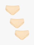 Popilush® Beige + Beige + Beige / XS 3-Pack SoftForm Low-Rise Brief Bundle