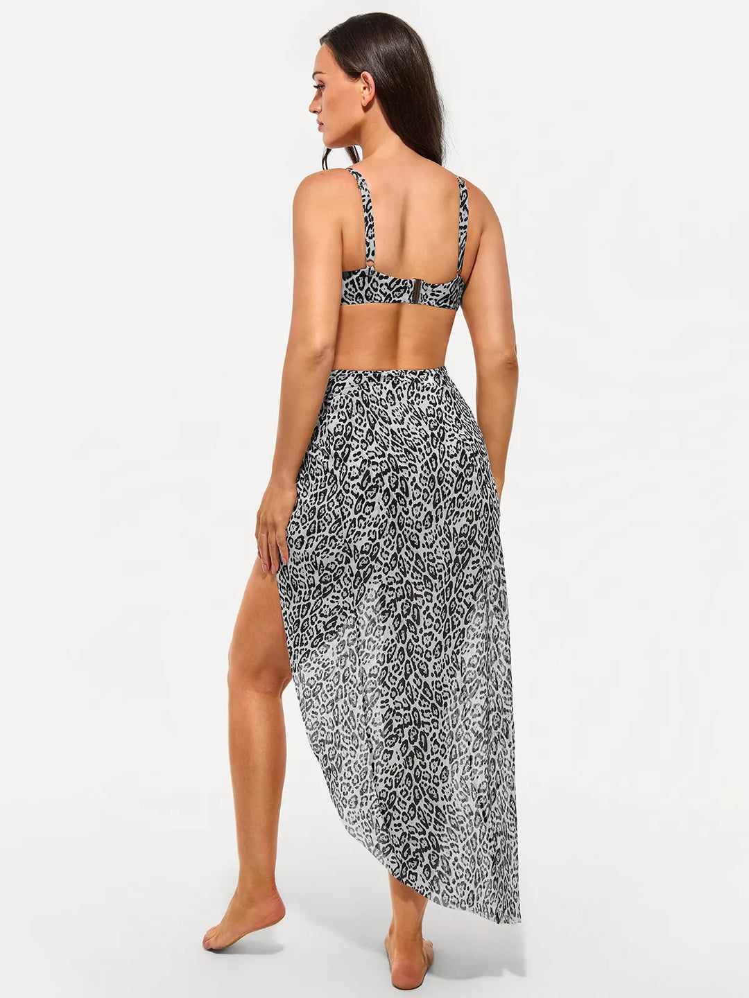 Popilush® Beach Wrap Swim Cover Up Bias Twist Mesh Sarong Coverup
