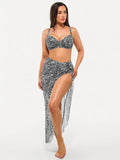 Popilush® Beach Wrap Swim Cover Up Bias Twist Mesh Sarong Coverup