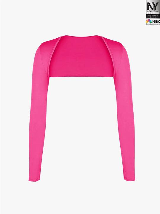 Popilush® Shawl for Bridal Wedding Party Dress Pink / S Bluetag Cooling Long Sleeve Shrug