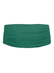 Teal green ruched bandeau shawl for versatile styling - by Popilush®
