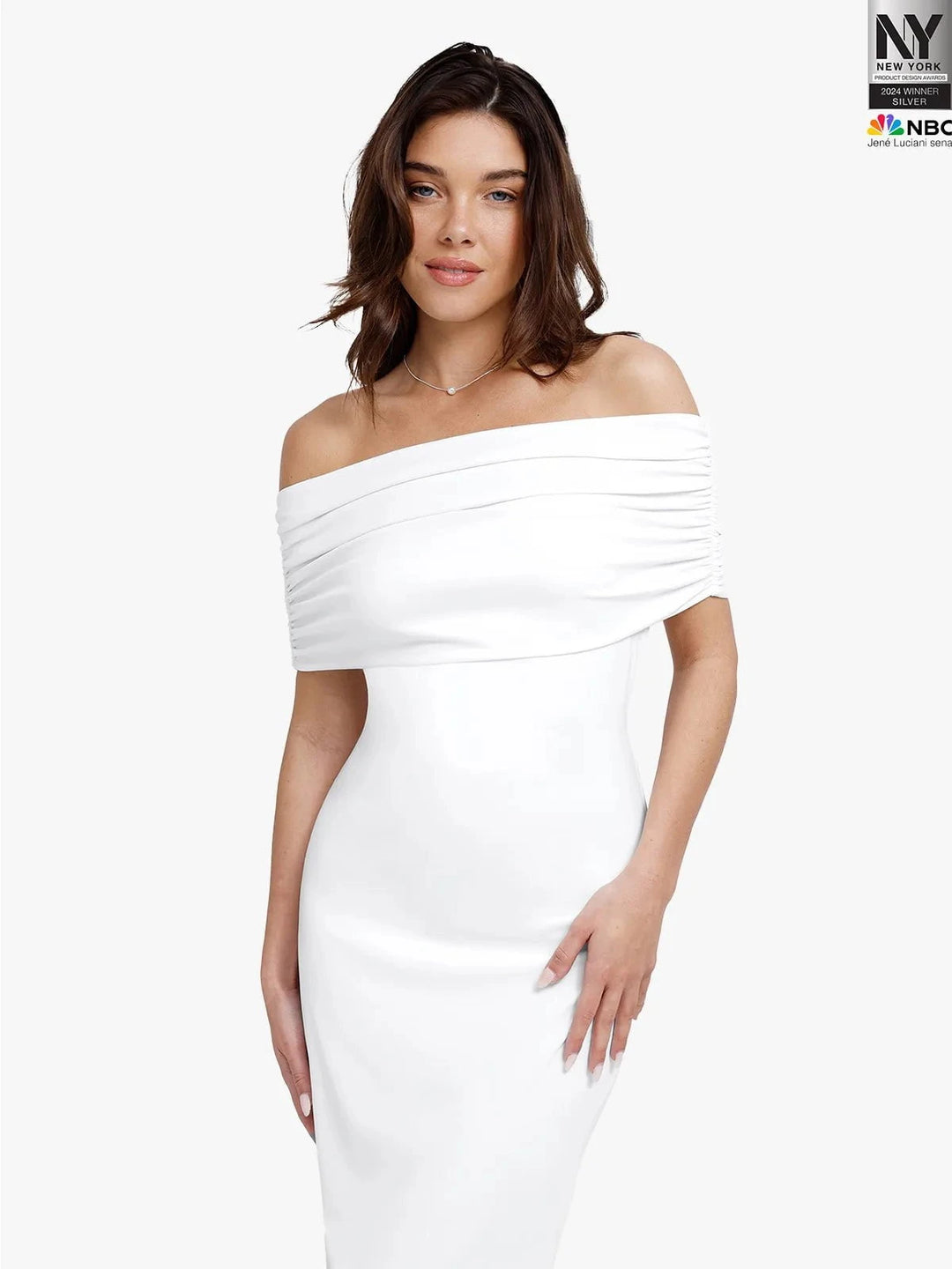 Popilush® Wrap Shawl for Bridal Wedding Party Dress White / S Bluetag Cooling Ruched Bandeau Shawl