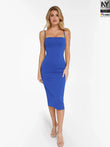 Popilush® Cooling Bodycon Summer Dress Blue / S Bluetag Cooling Shapewear Slimming Midi Tube Dress