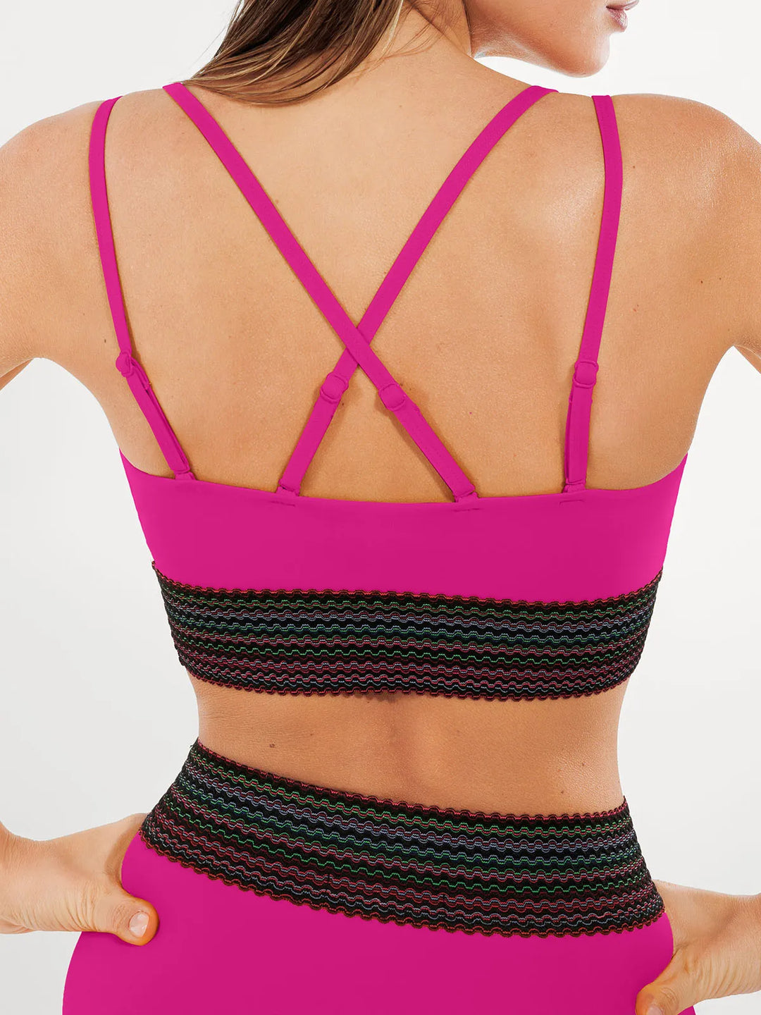 Popilush® Boho Trim High Waist Tummy Control Bikini Set