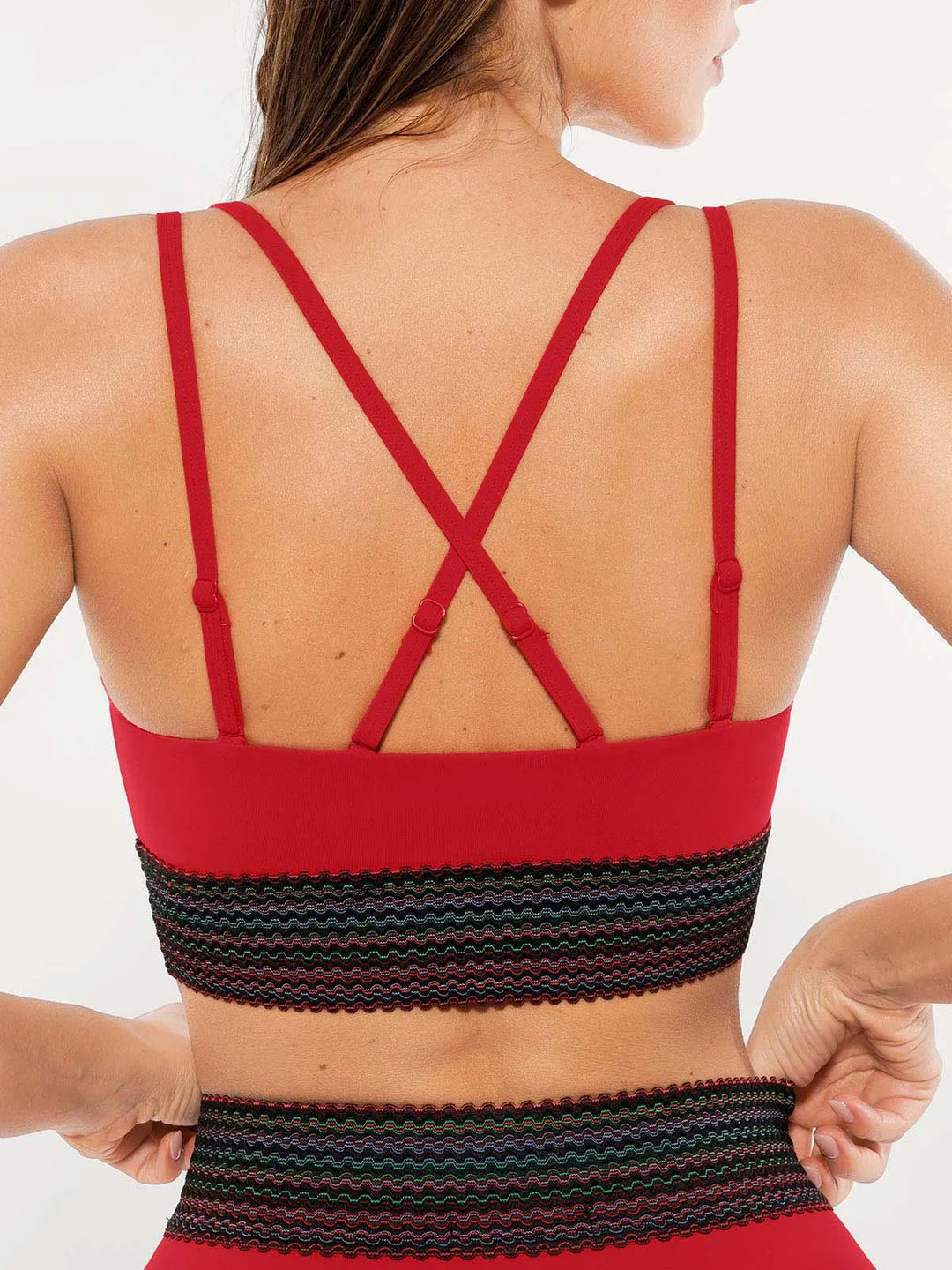 Popilush® Boho Trim High Waist Tummy Control Bikini Set