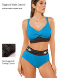 Popilush® Boho Trim High Waist Tummy Control Bikini Set