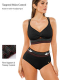 Popilush® Boho Trim High Waist Tummy Control Bikini Set