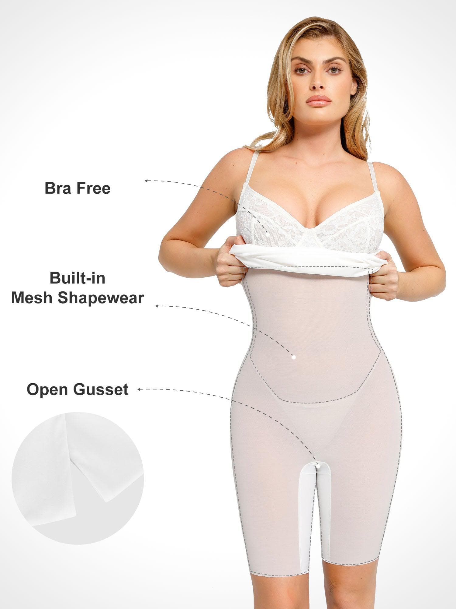 The Shapewear Dress Corset Style Lace Midi Popilush®