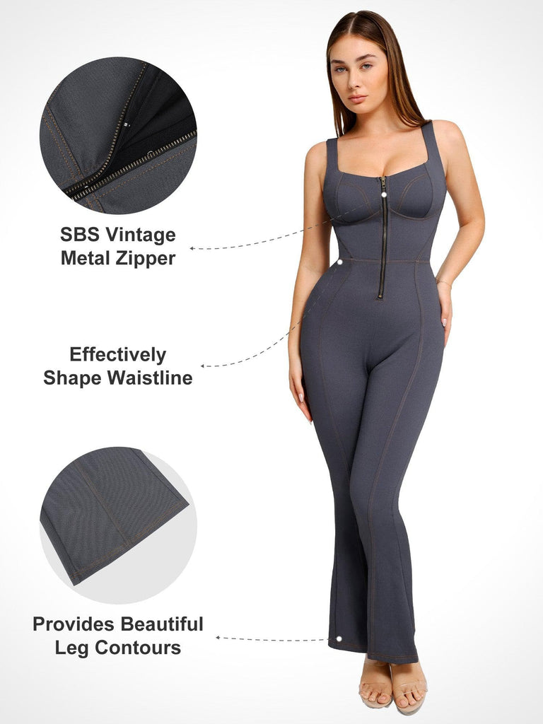 Popilush? Denim Shaper & Dress Built-In Shapewear Denim Bodysuit Or Dress
