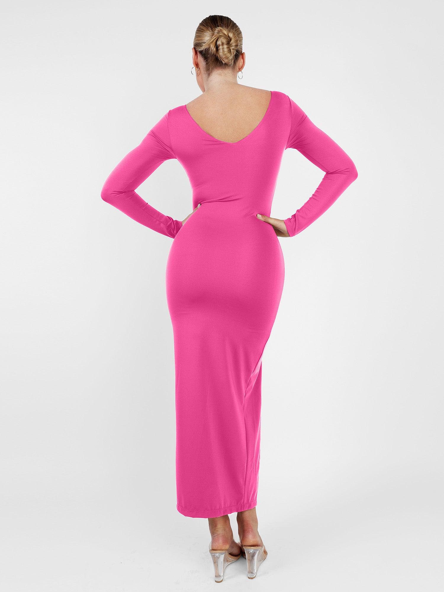 Soraya | Olive Green Satin V-Neck Split Maxi Dress With Drape